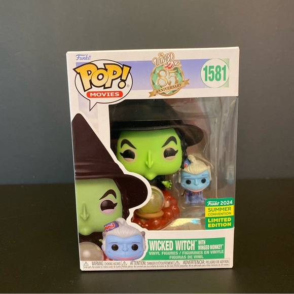 Funko Pop! Vinyl: The Wizard of Oz - Wicked Witch with Winged Monkey New - Picture 1 of 6